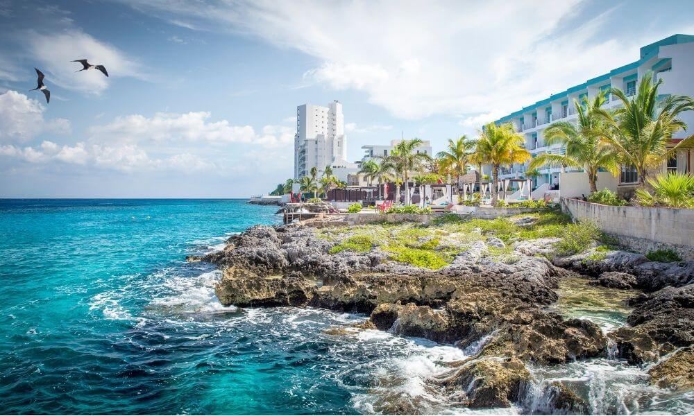 Stunning coast of Cozumel in Yucatan Mexico