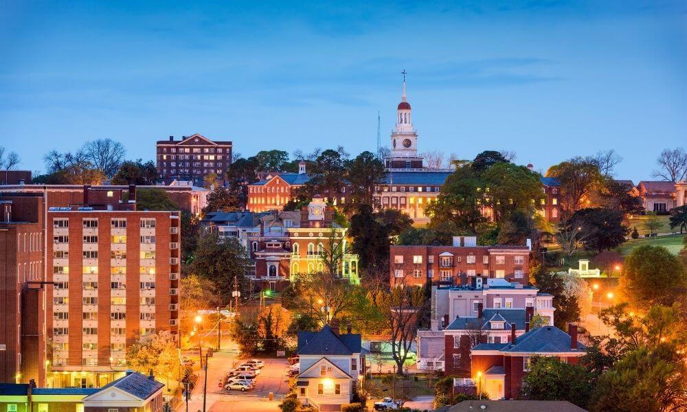 Skyline of Macon Georgia - One of the lesser-known places to visit in Georgia USA