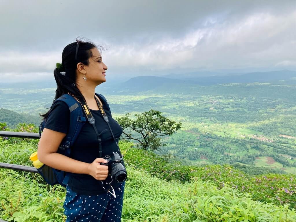 Author appreciating the view of Saputara valley