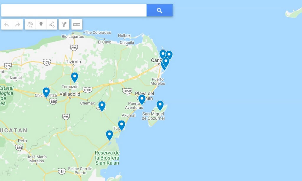 mayan ruins to visit near cancun Interactive map of Mayan ruins near Cancun