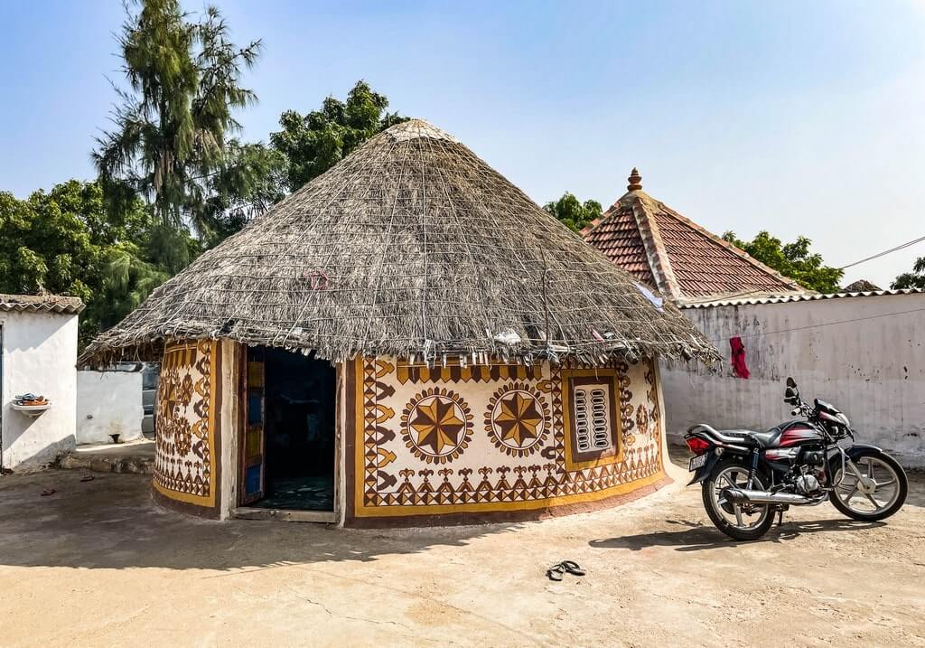 Traditional bhunga in Kutch Gujarat