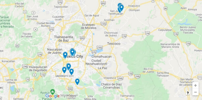 Mexico Itinerary 4 Days Map 768x379 