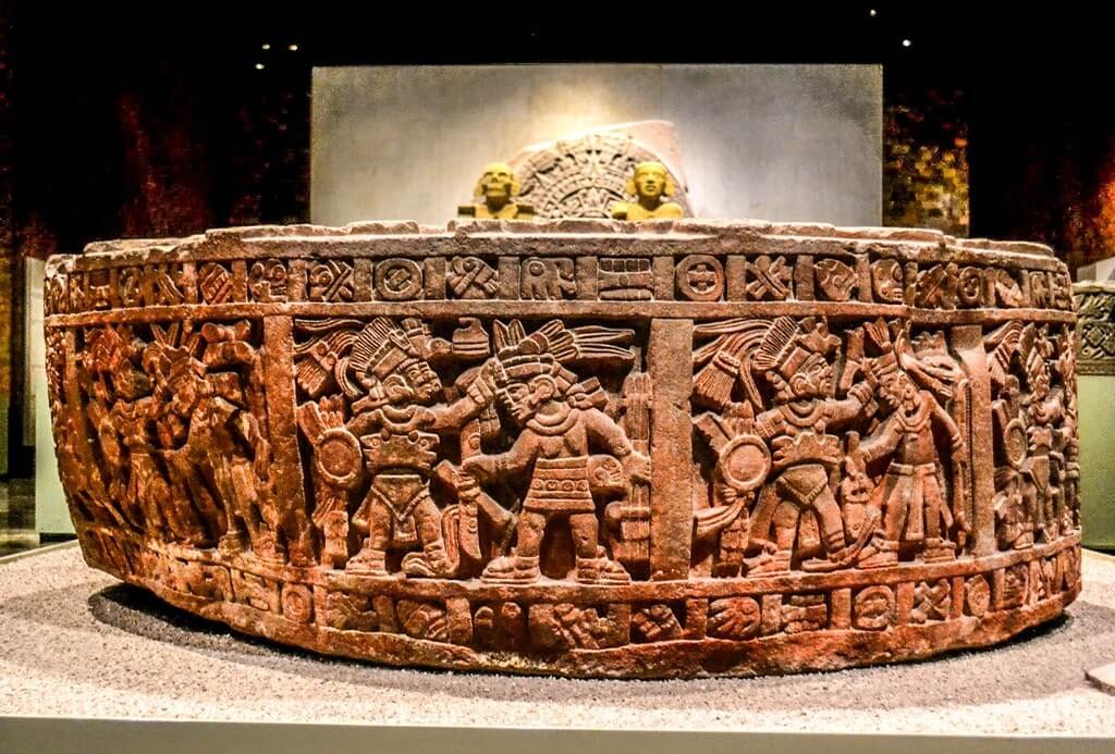 Aztec disc at the National Anthropology Museum in Mexico City