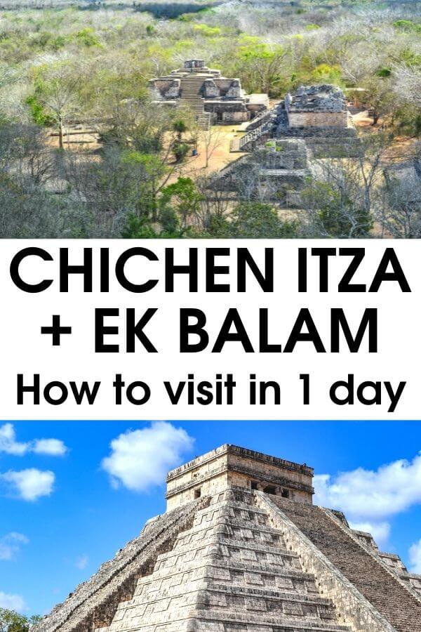 Chichen Itza and Ek Balam in one day? Here's how to plan the perfect one day itinerary for these 2 iconic Mayan ruins. #ChichenItza #EkBalam