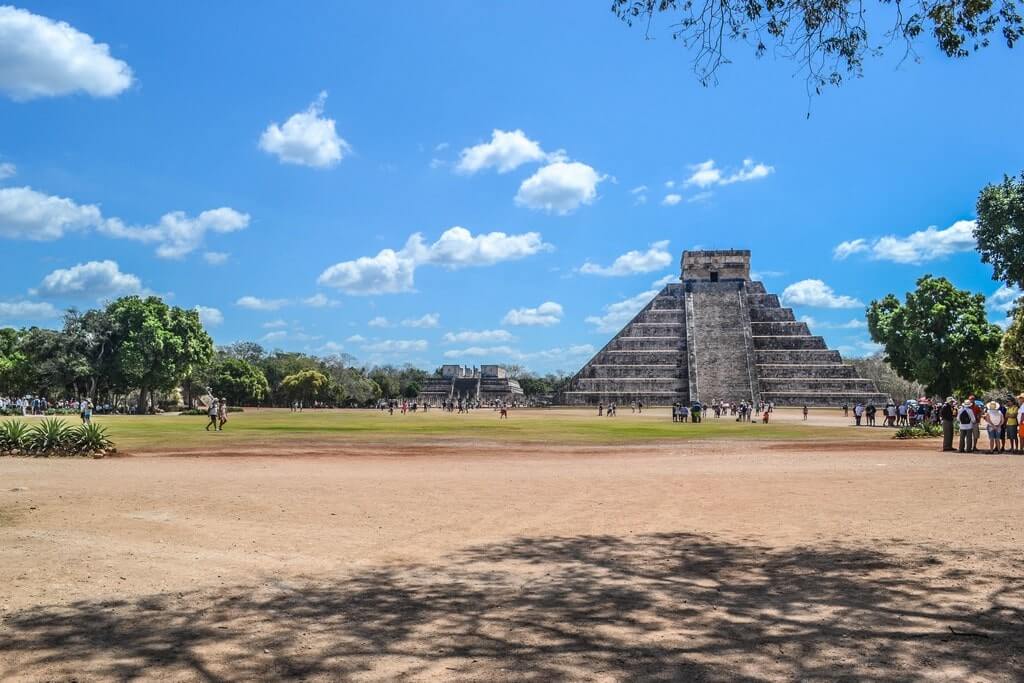 Kukulkan Pyramid at Chichen Itza - most famous Mayan ruin near Valladolid