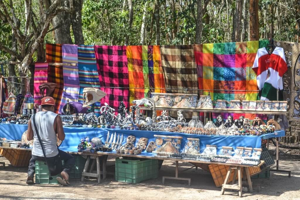 Shopping for souvenirs in Chichen Itza