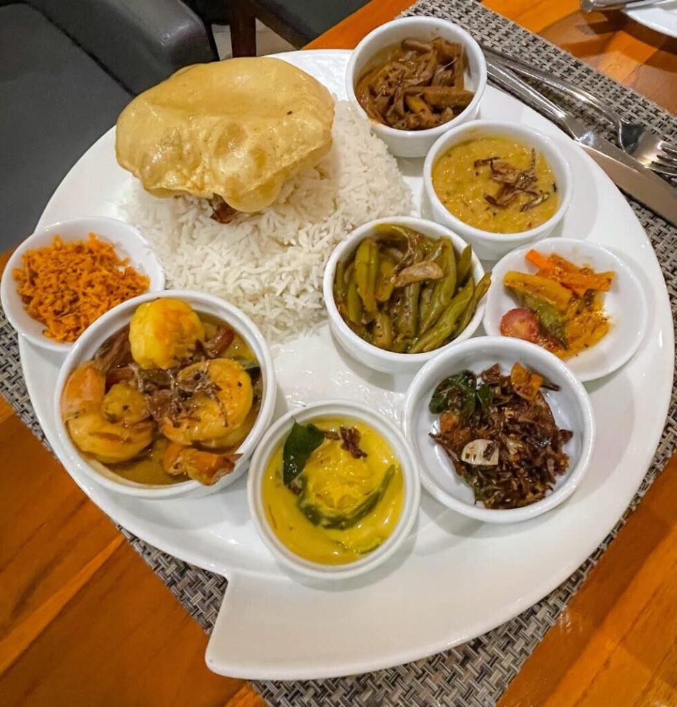 Sri Lankan food platter