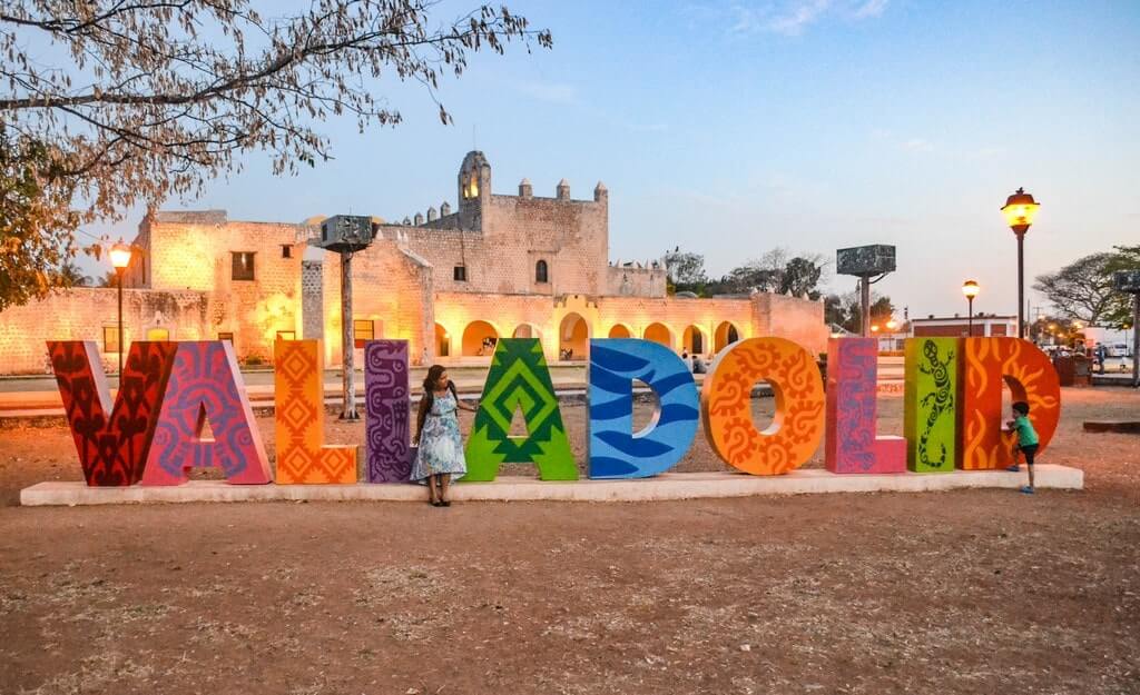 Colorful Valladolid sign