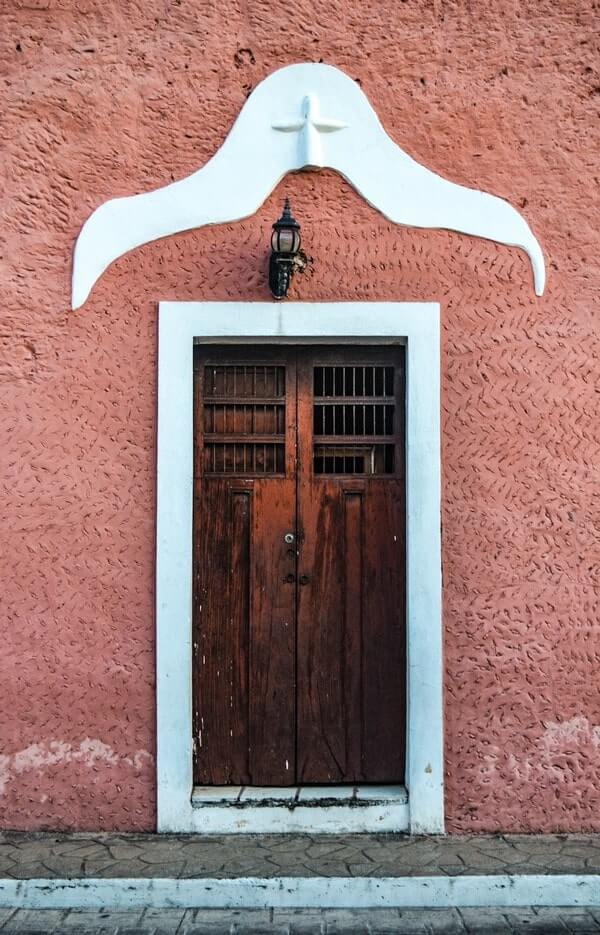 Colorful door Valladolid Mexico