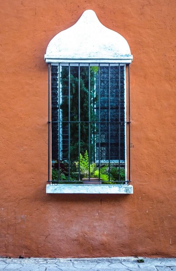 Colorful windo Valladolid Mexico