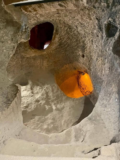 Underground stairs and tunnels at Kaymakli