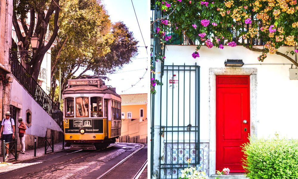 Quaint streets of Alfama in Lisbon.