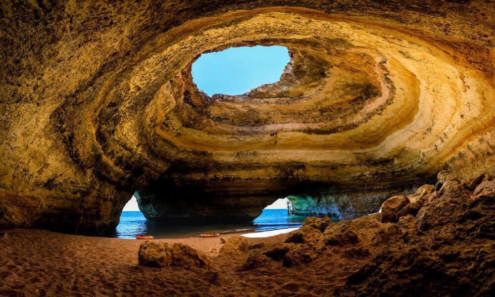 Benagil sea cave in Portugal.
