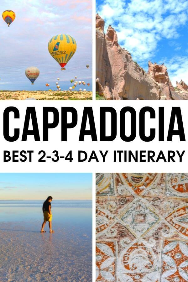 Looking for the best Cappaodocia itinerary? Wondering how many days to spend in Cappadocia Turkey? Check out this amazing guide with Cappadocia itineraries for 2, 3, and 4 days and pick the best Cappadocia itinerary for yourself. #Cappadocia #Turkey