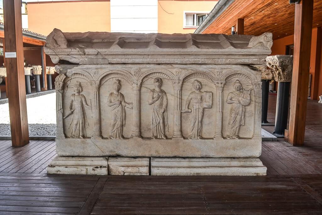 Sarcophagus at Archaeological Museum of Ephesus in Turkey