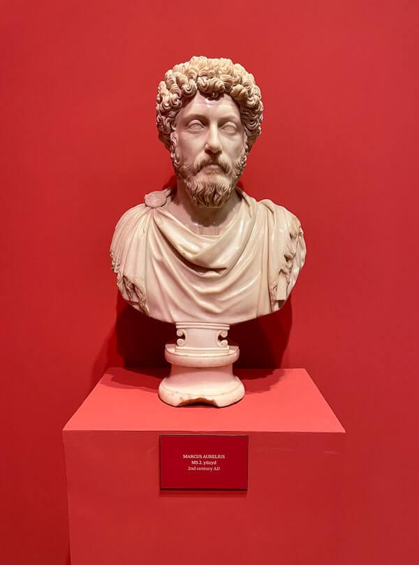 Bust of Marcus Aurelius at Ephesus Museum in Selcuk