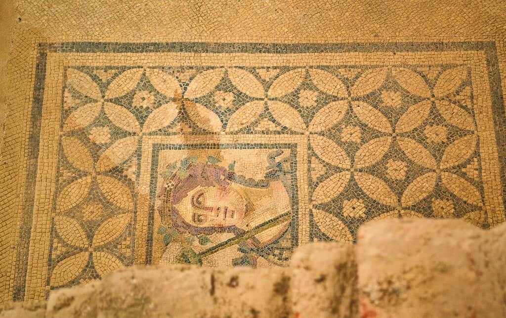 Beautiful mosaics at terrace houses in Ephesus ancient city