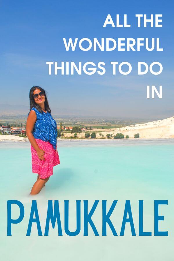 Traveling to Pamukkale Turkey? Check out these amazing things to do in Pamukkale including Pamukkale hotsprings, Hierapolis ruins, amphitheater, thermal pools, and other Pamukkale attractions. #Pamukkale #Turkey
