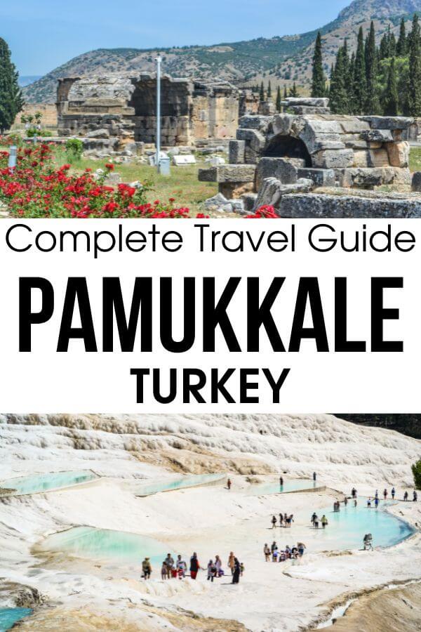 Traveling to Pamukkale Turkey? Check out these amazing things to do in Pamukkale including Pamukkale hotsprings, Hierapolis ruins, amphitheater, thermal pools, and other Pamukkale attractions. #Pamukkale #Turkey