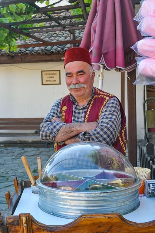 Candy seller in the old bazaar of Safranbolu