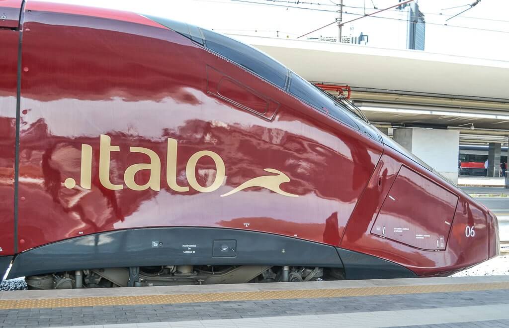 Italo train from Naples to Pompeii