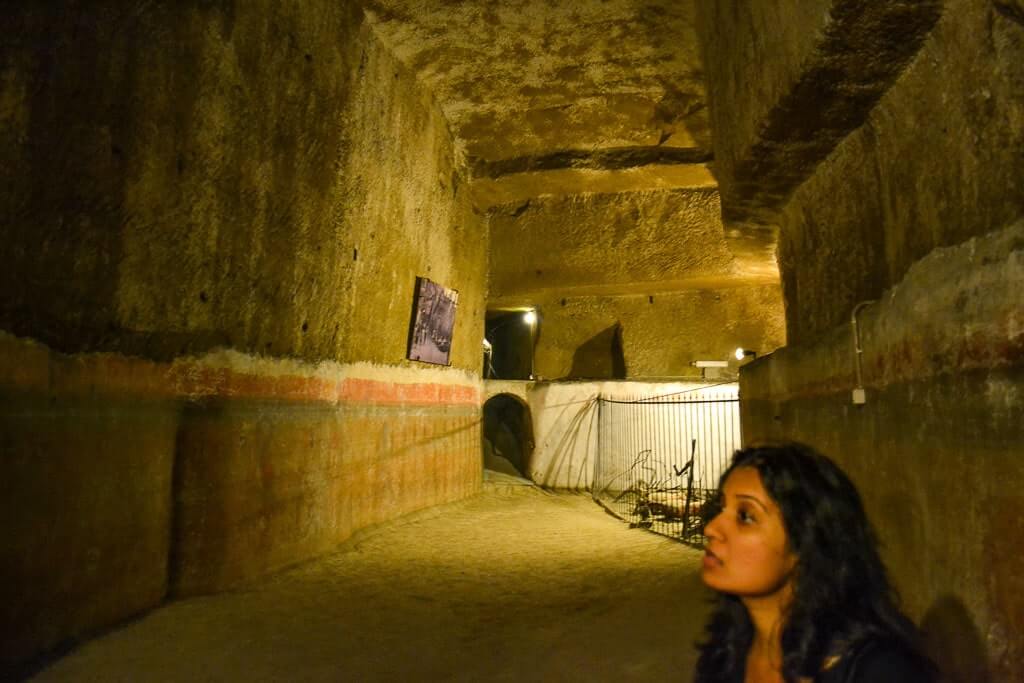 Author at the underground city of Naples