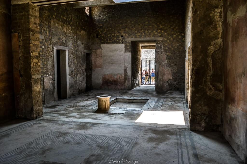 An old villa in Pompeii archaeological area