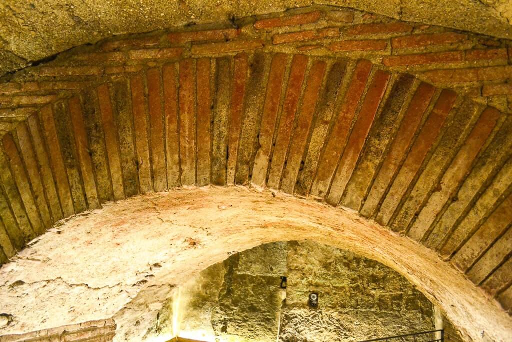 Remains of the underground Roman theater in Naples