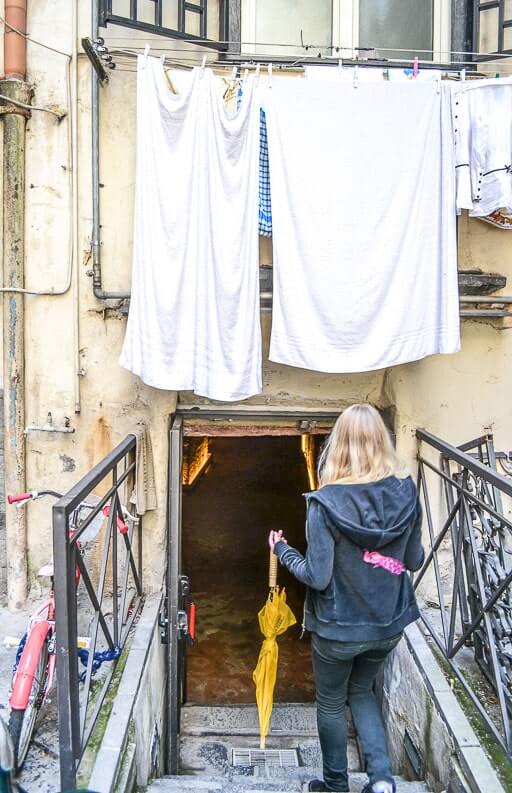 Entering the Underground city in Naples