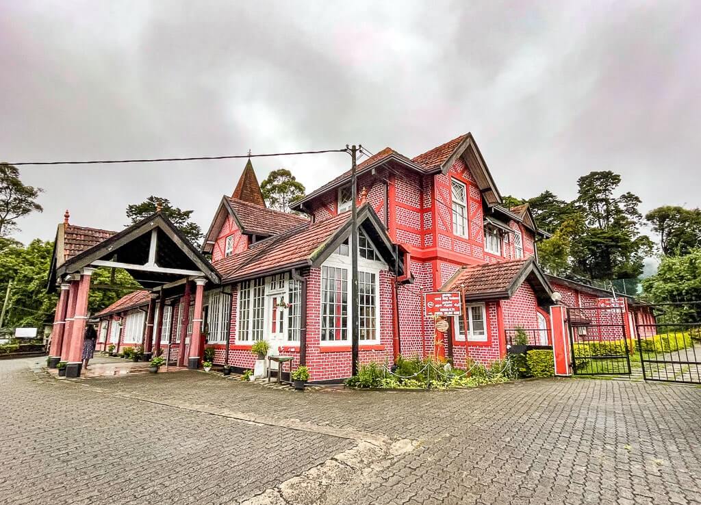 The red post office in Nuwara Eliya, Sri Lanka