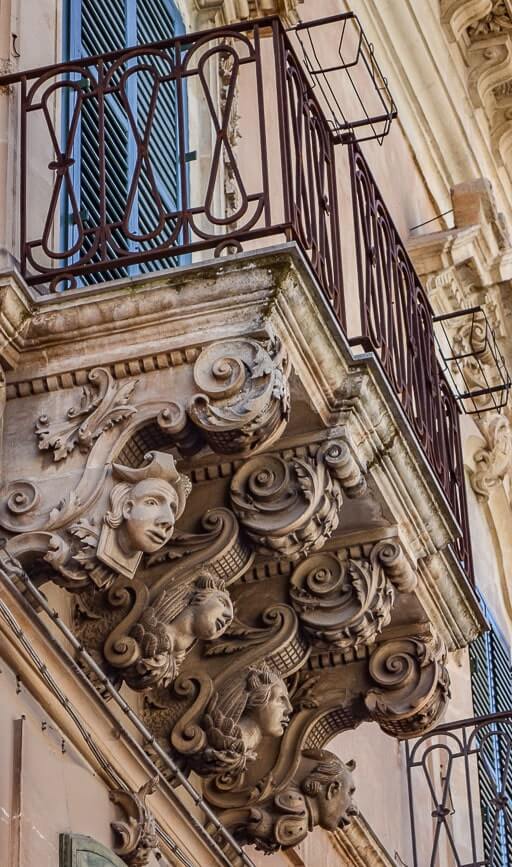 Monsters on baroque balconies in Modica