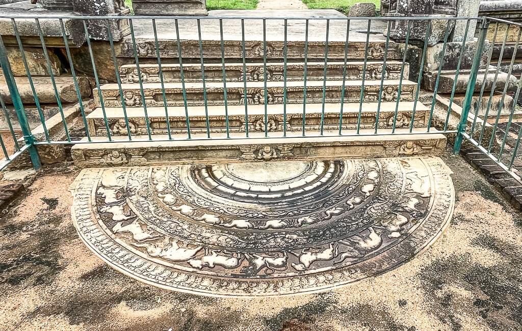 Moonstone in Anuradhapura, Sri Lanka