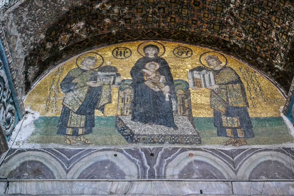 The stunning mosaics of Hagia Sophia.