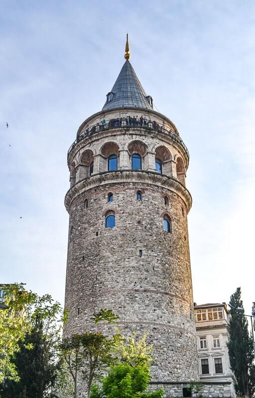 Close up of Galata Tower