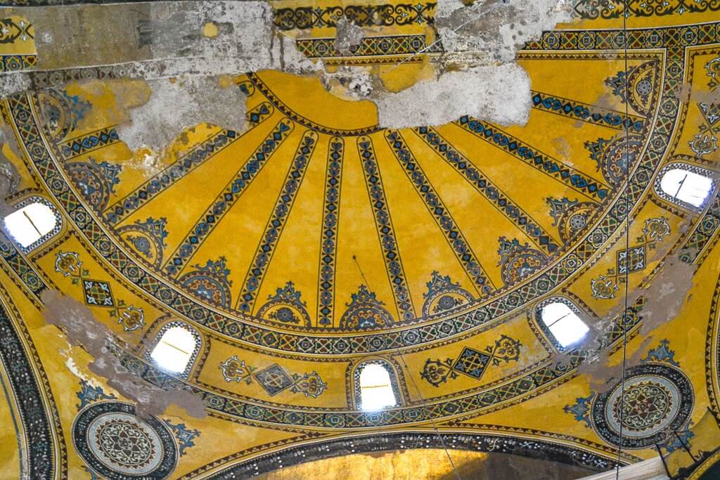 Beautiful mosaics of Hagia Sophia