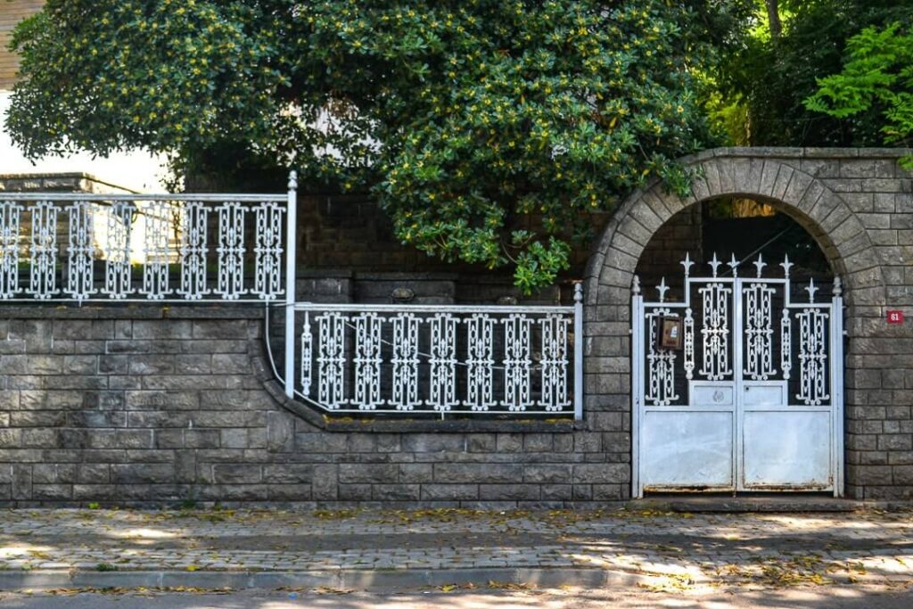 Cast iron grills of houses in Princes Islands