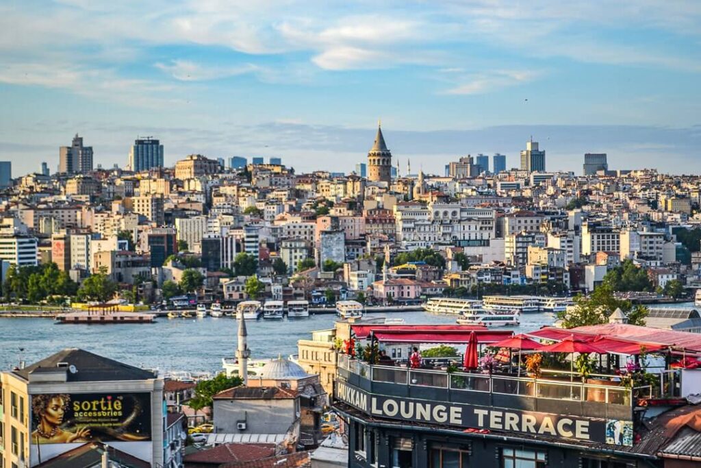 View from the Al Khayma Lounge and Restaurant in Istanbul