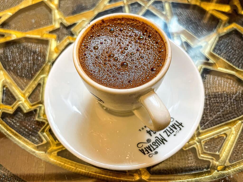 Turkish coffee at Hafiz Mustafa in Istanbul