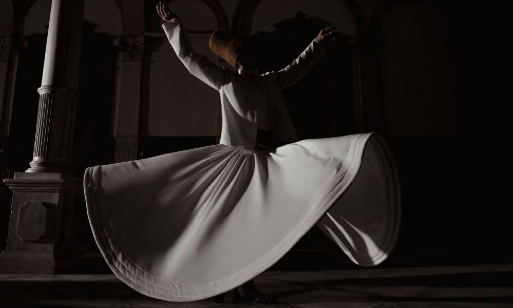 A whirling dervish performance