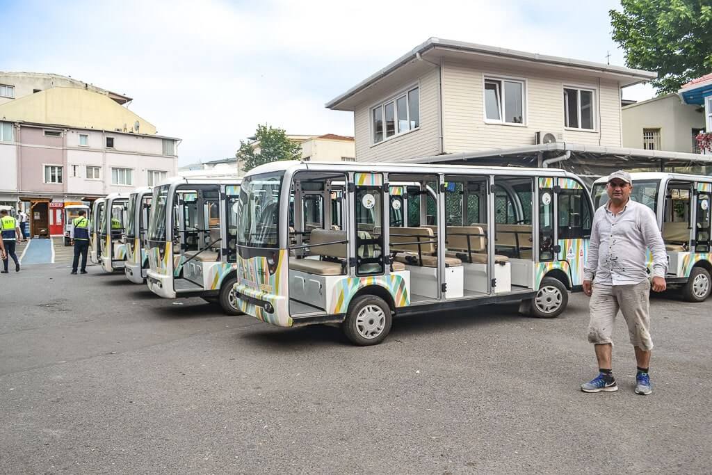 Electric buggies in Buyukada, Istanbul