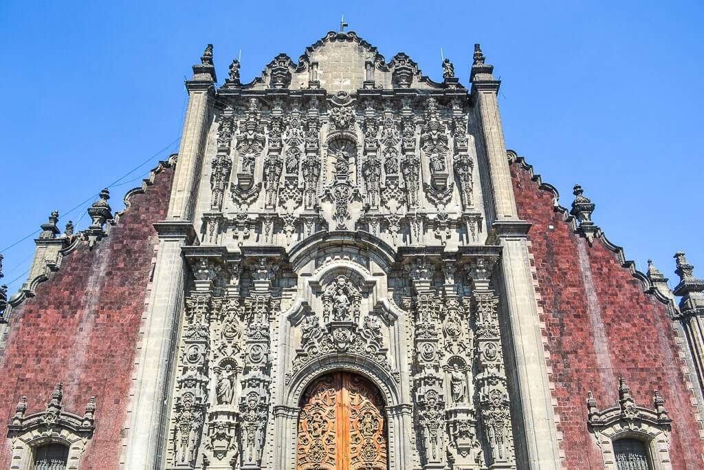 Facade of the Metropolitan Cathedral in Mexico City