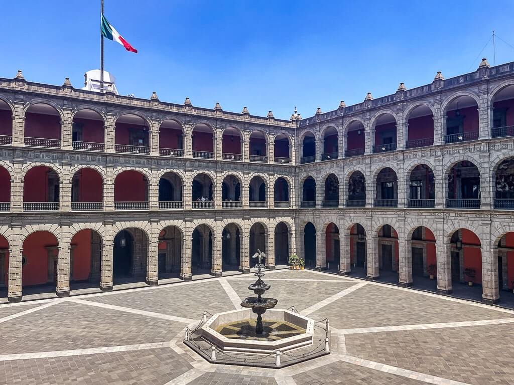 Grand Courtyard at the National Palace in Mexico City