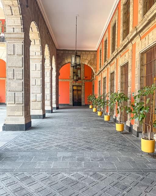 The gorgeous archways and corridors of the National Palace