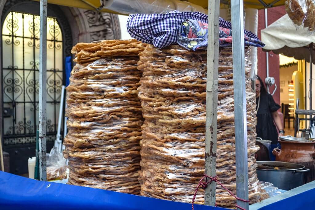 Mexican Bunuelos on the streets of Coyoacan