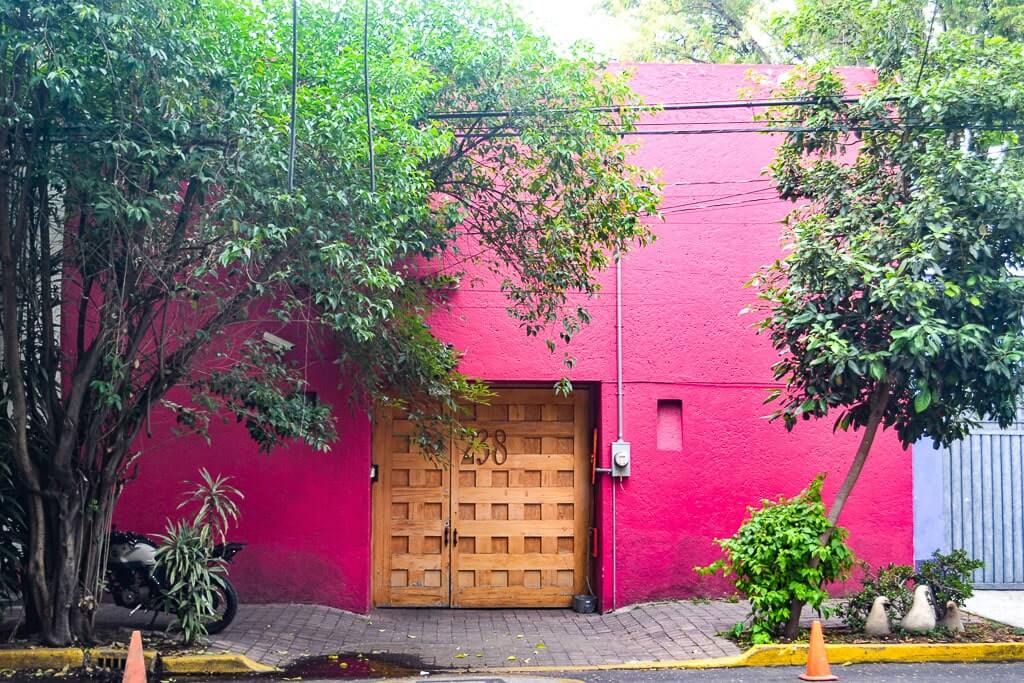 Colorful houses of Coyoacan, Mexico City