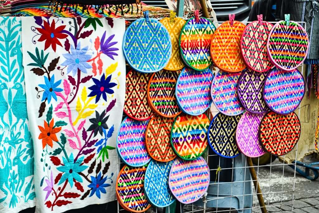 Mexican souvenirs at Handicrafts Market in Coyoacan