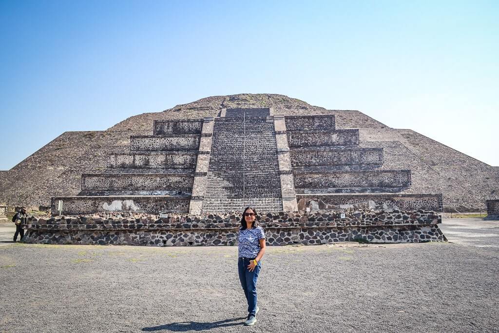 Author at the Pyramid of Moon in Teotihuacan