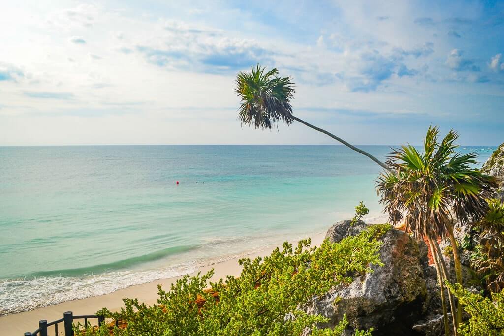 Beach on Riviera Maya in Mexico