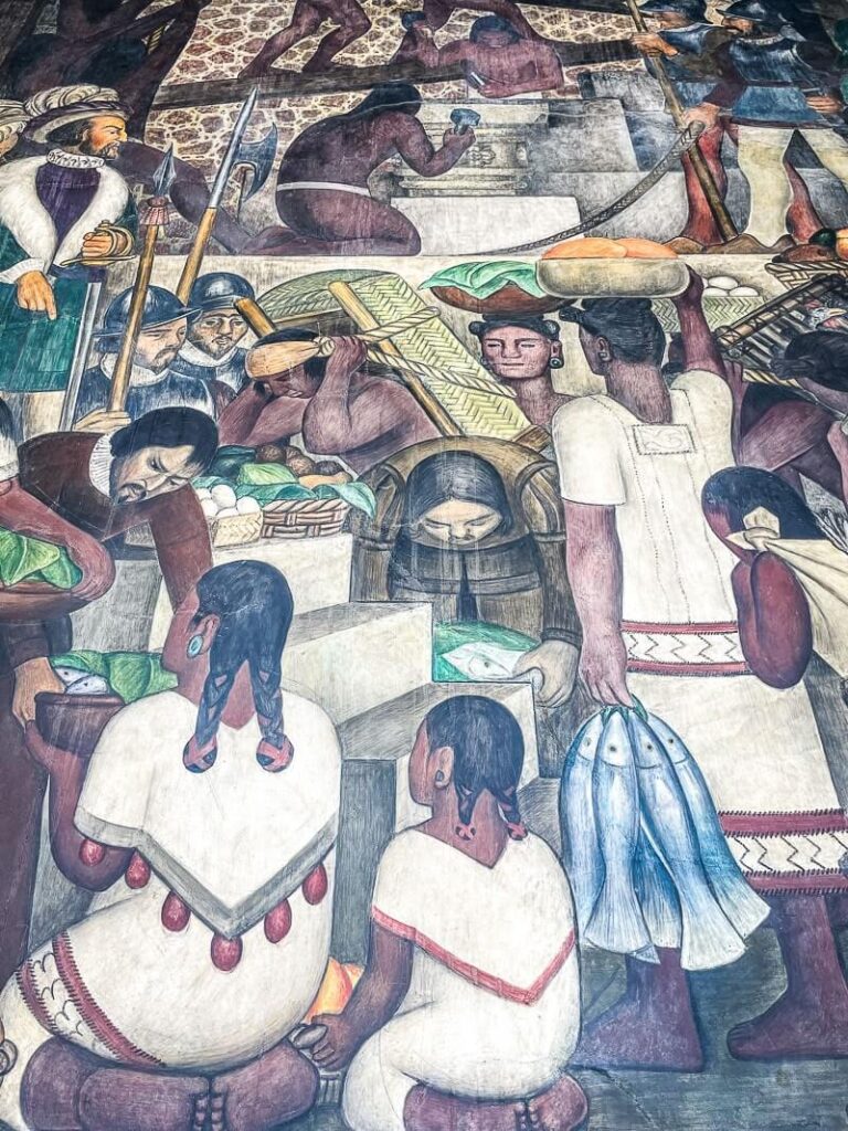 Murals by Diego Rivera in Cuernavaca Palace of Cortes