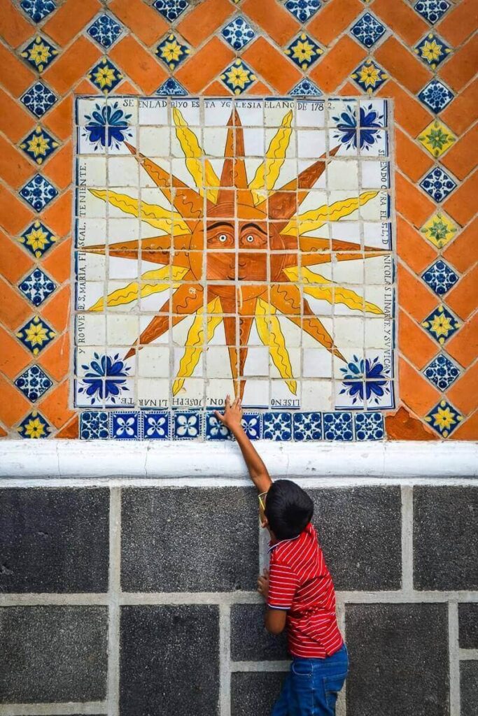 Cholula churches are all covered with Talavera tiles